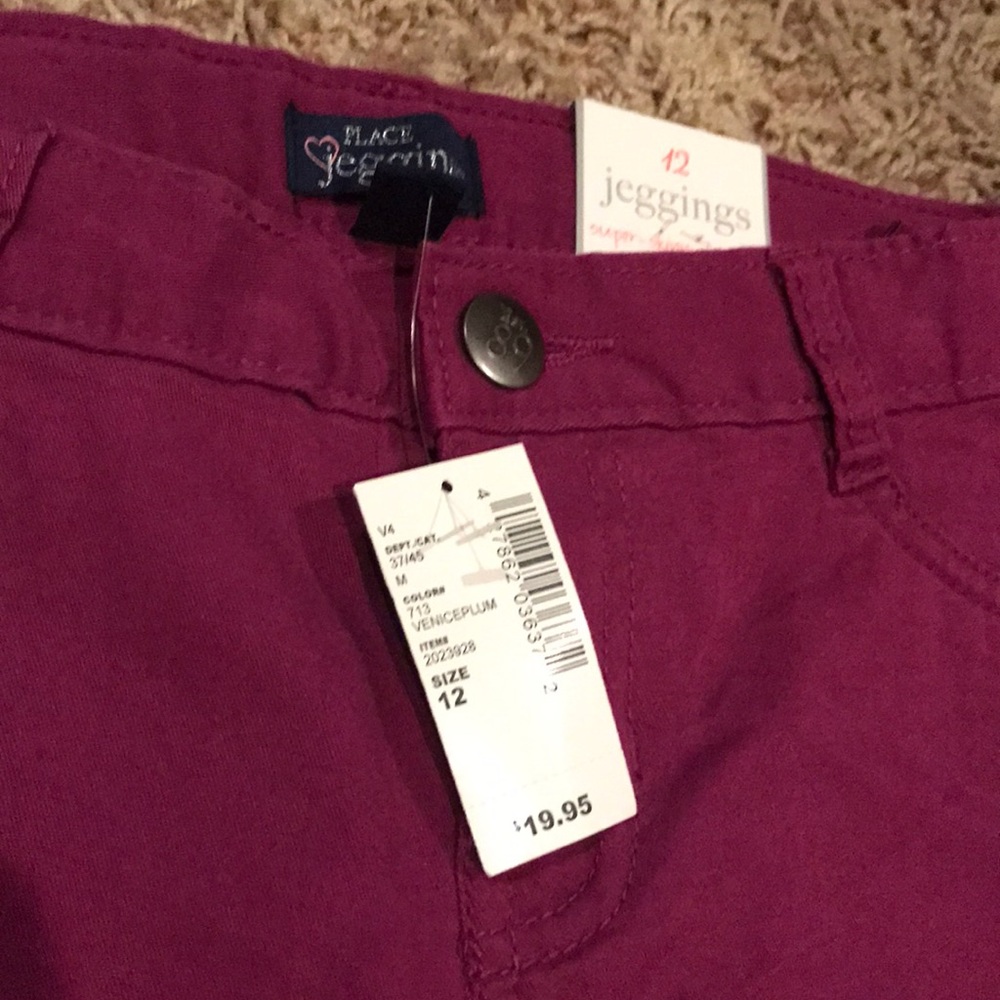 Girls Purple Jeggings